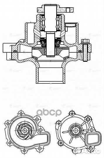 Насос водяной Mazda CX-5 (12) /3 (13) 2.0i Sky