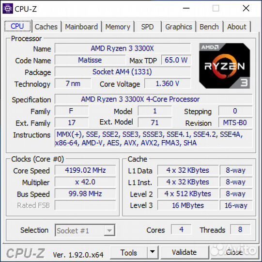 Am4 Amd Ryzen 3 3300X Уникальный игровой проц ам4