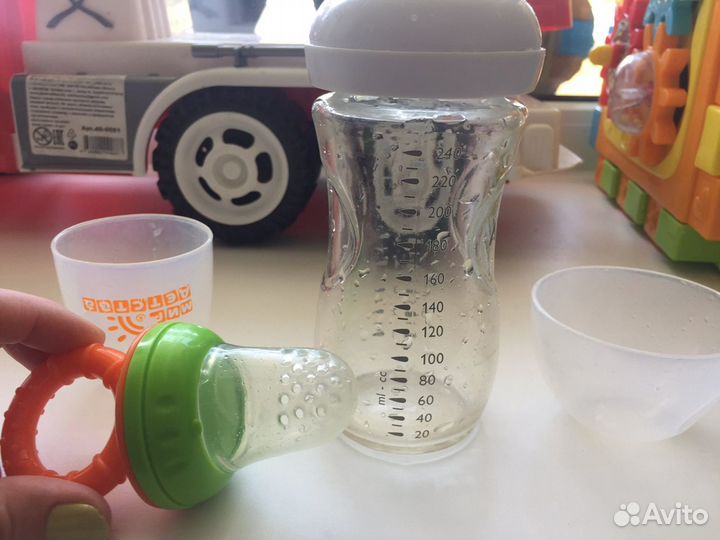 Бутылка стеклянная авент и ниблер