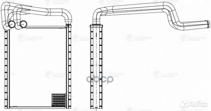 Радиатор отопителя LRh0835 luzar