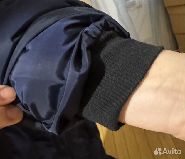 Куртка зимняя женская 56 размер, синяя, бу