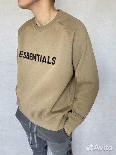 Свитшот Essentials Fear of God хаки