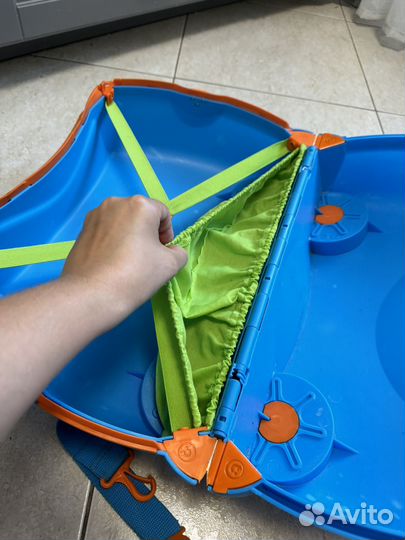 Детский чемодан trunki синий