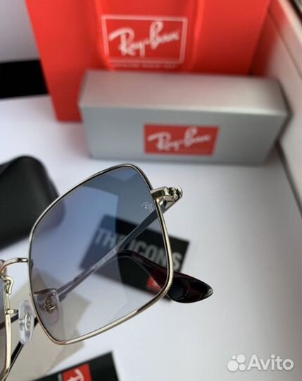 Очки ray ban square голубые