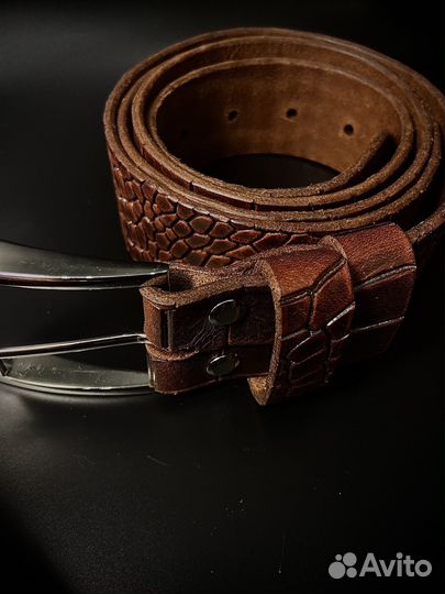 Кожаный ремень ручной работы
