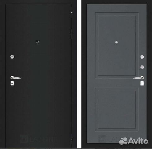 Дверь входная(классик шагрень чёрная графит soft)