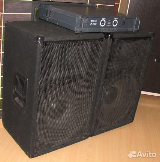 Колонки S-King 402+402W Pro-70х43х39+Усилок Stereo