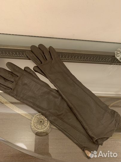 Кожаные перчатки Labbra р. 8 удлинённые