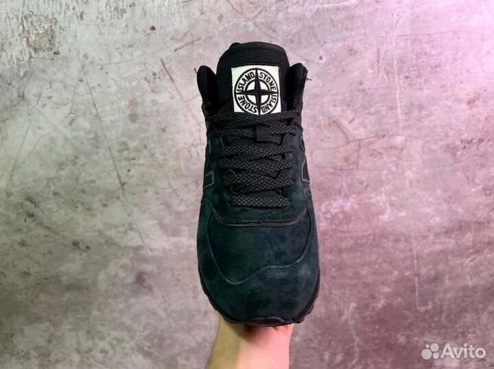 Кроссовки New Balance 574 Stone Island с мехом