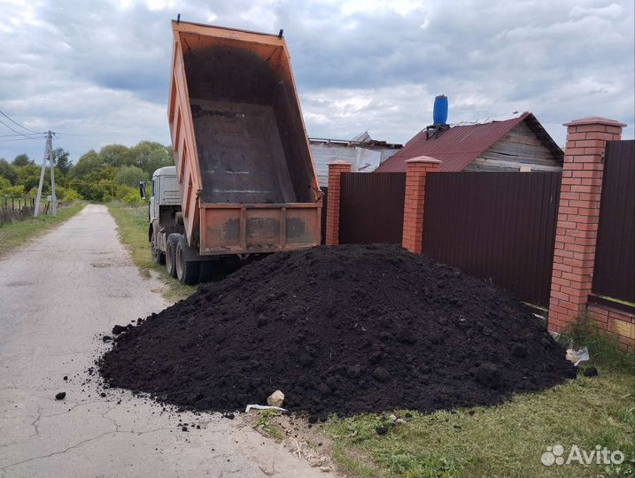 Чернозем, песок, щебень