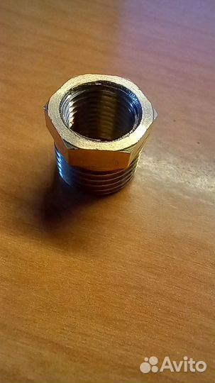 Переходник G1/4 BSP на М10x1 шестигранник латунь