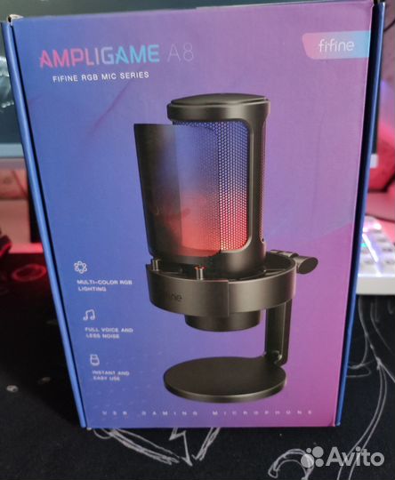 Белый микрофон Fifine AmpliGame A8