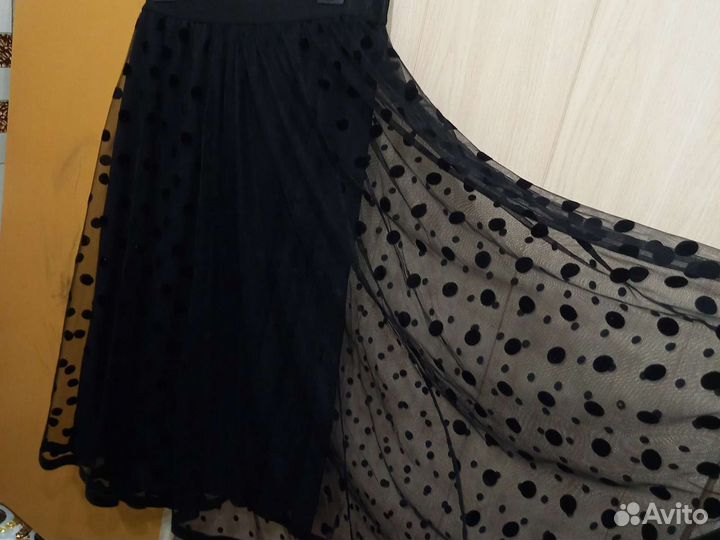 Юбка черная длинная