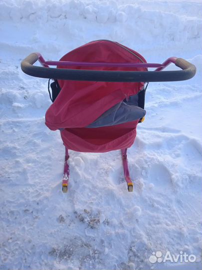 Детские санки с колесами складные