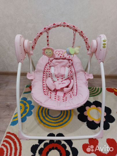 Детские электронные качели шезлонг