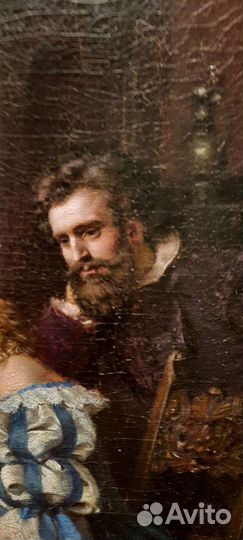 Антикварная картина XIX в