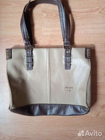 Сумка из натуральной кожи. Италия. бежевая