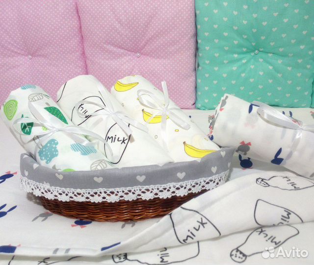 Пелёнки муслиновые, поплин, бязь Новые