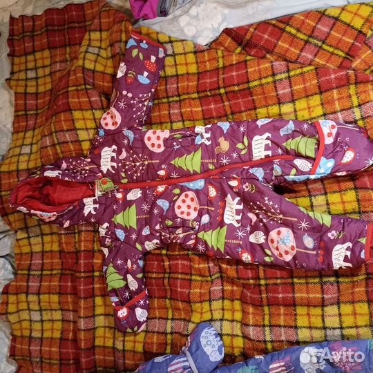 Пакет комбинезонов демисезонных - 2шт. 68-86 +подд