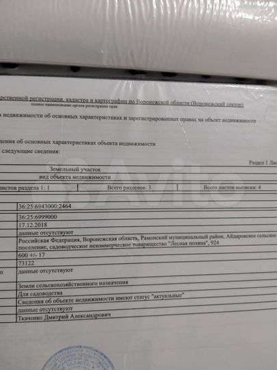 Участок 6 сот. (СНТ, ДНП)