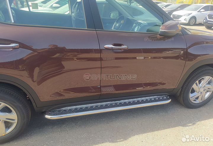 Пороги подножки Крета Hyundai Creta 2016