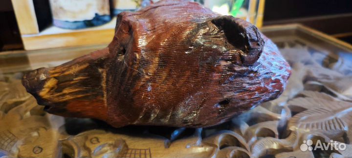 Настенное украшение голова медведя из дерева