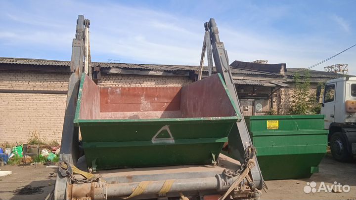 Вывоз строительного мусора контейнером 8м