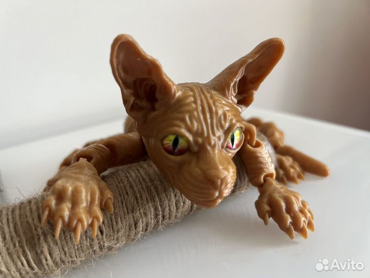 Котенок Сфинкс 33 см 3D подвижный на 3D принтере