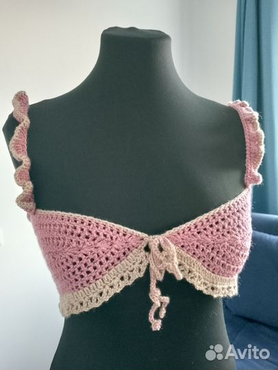Все 4 топа за 600. Вязаный топ / лиф