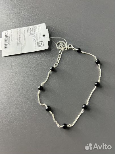 Серебряный браслет с камнями