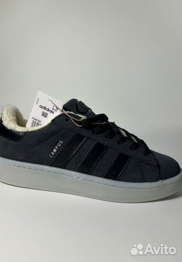 Кроссовки Adidas Campus Grey с мехом