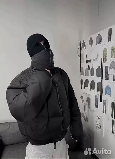 Пуховик с высоким воротником Vetements type