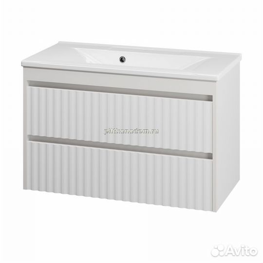 Brevita Balaton - 90 с 2 ящ, подвесная белый Тумба