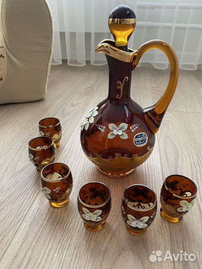 Рюмки с кувшином Богемия Рококо Чехия