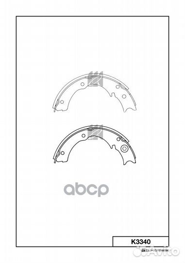 K3340 колодки тормозные барабанные Mazda Titan