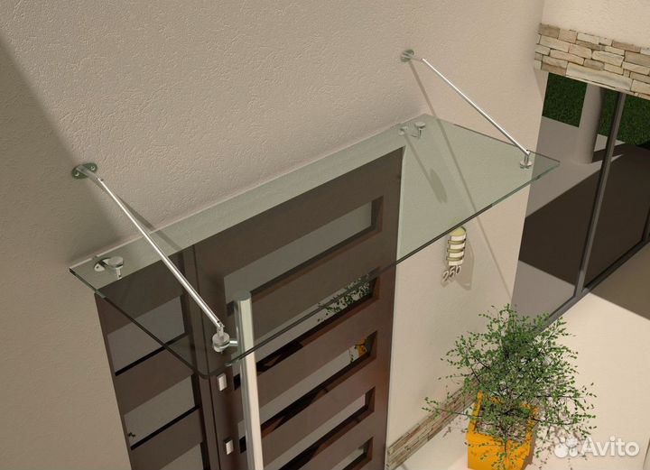 Козырек из стекла