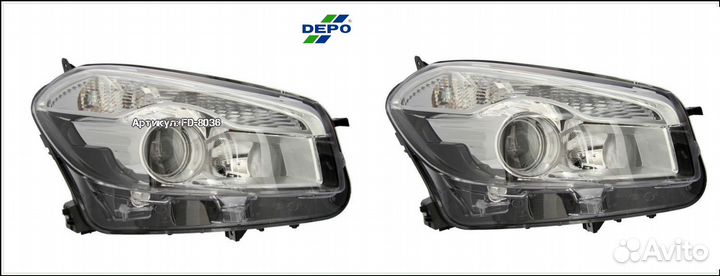 Qashqai правая фара