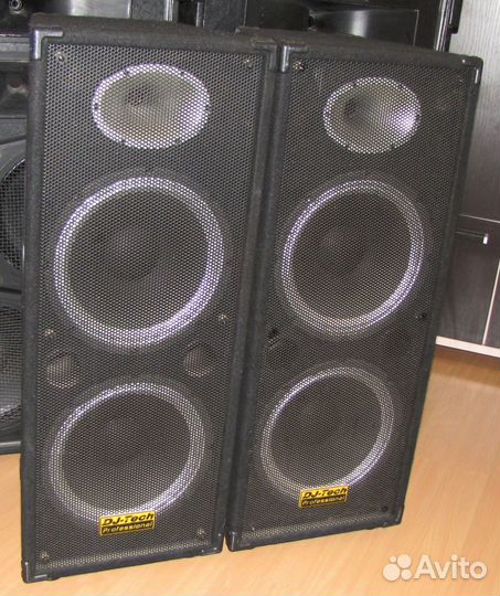 Колонки Dj-T 800+800W 2ш Pro-2x2+Вч Овальный Рупор