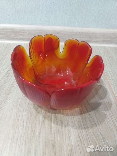 Конфетница,ваза цветное стекло СССР