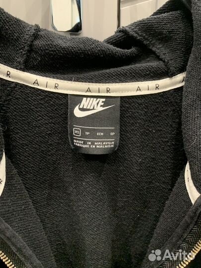 Кофта на молнии черная женская Nike Air, XS - S