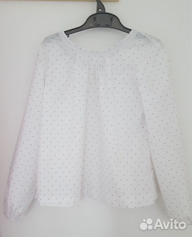 Красивая отличная белая блузка 8-10 лет, Okаidi