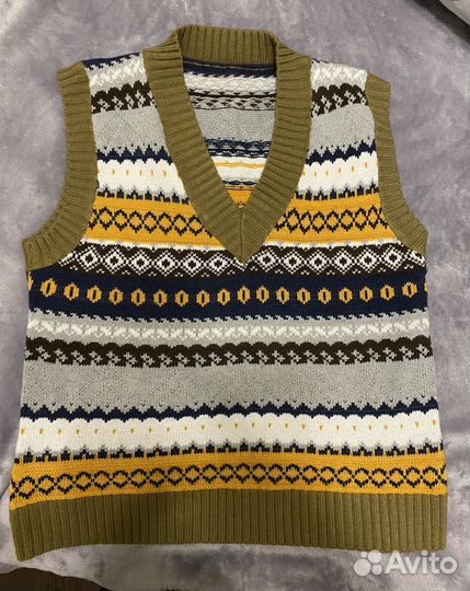 Жилет y2k вязаный