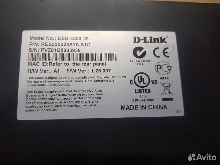 Управляемый коммутатор D-Link DES-3200-28 100Мbit