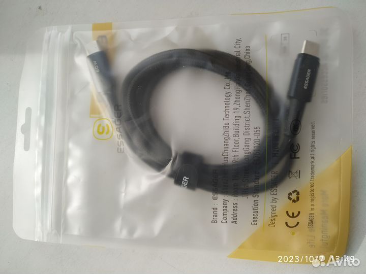 USB кабель type C на type C