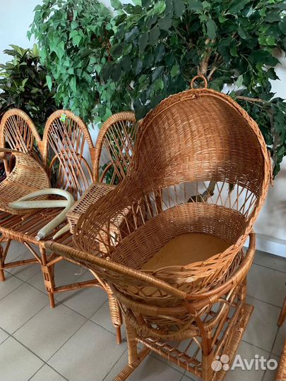 Кроватка-люлька из лозы