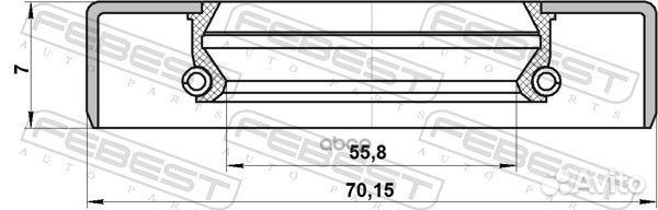 Сальник привода 95GDS57700707X Febest