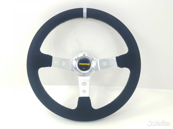 Руль momo - с выносом - 340мм (замша)