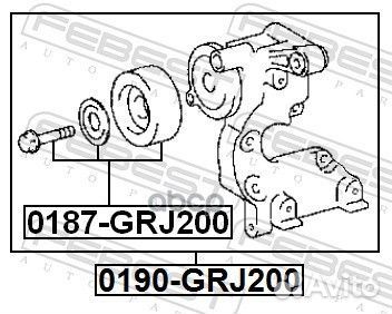 0187-GRJ200 ролик натяжной Toyota Land Cruiser