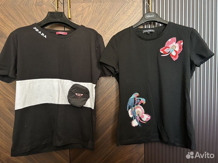 Футболки хлопок премиум Prada Dolce&Gabbana Chanel