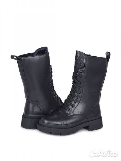 Новые Кожаные зимние ботинки